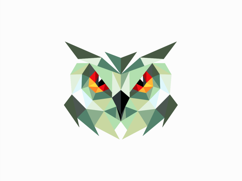 geometric low poly owl 