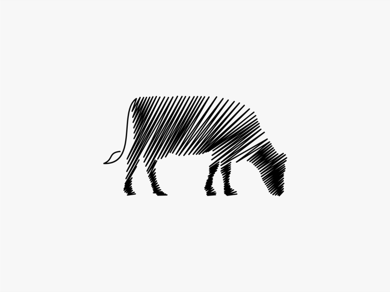 Line Cow by Lucian Radu on Dribbble