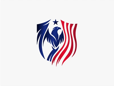 American Eagle american animals bird eagle federal flag identity logo mark solutions star veteran