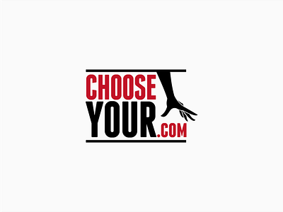 Choose choose domain hand logo mark