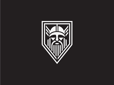 Viking flat lines logo mark patch viking