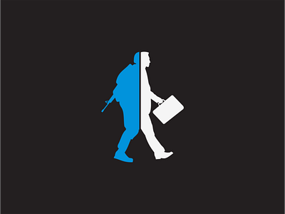 Soldier/Businessman business businessman identity logo mark soldier symbol