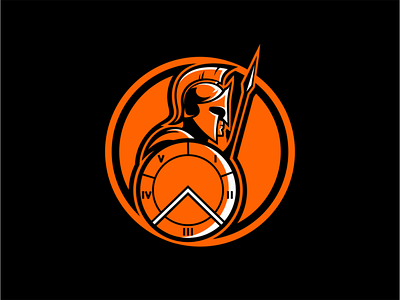 Spartan branding identity logo mark shield spartan spear sports symbol vector warrior