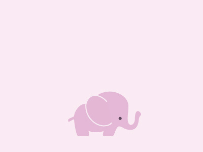 Pink elephant dribbble