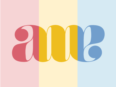 Color exploration letters logo type
