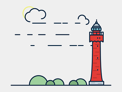 Ristna Lighthouse estonia hiiumaa illustration illustrator lighthouse uidesign vector