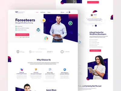 Landing page for Client