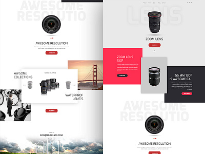 Lens landing page design