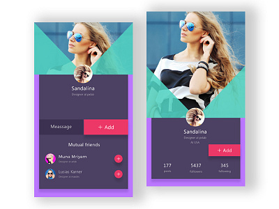 Timeline & Profile app chart dashboard invision material mobile prototyping timeline ui ux