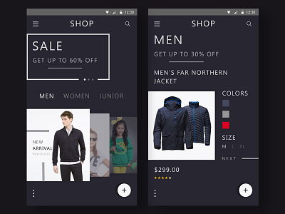 Ecommerce Shop android app clean ecommerce interface minimal mobile ps shop store ui user