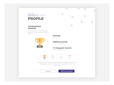 My Achievement badge cv dashboard experiences icon infography logo photo resume skills ui web