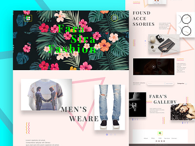 Fashion Shop Template fashion features homepage interaction landing product shop ui ux web website