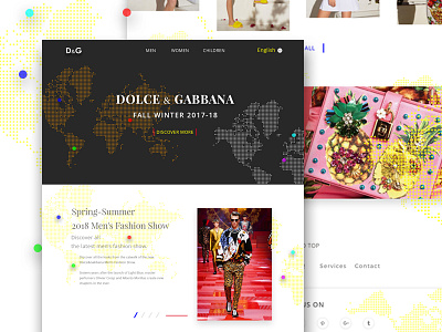 D&G brand Homepage design Concept concept ecommerce grid layout logo minimal promo redesign typography ui ux web