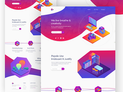 Landing page concept color concept gradient interaction landing product ui ux web webdesign website