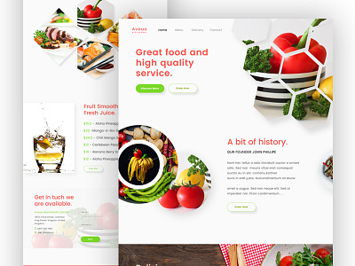 Restaurant website ecommerce homepage interaction ios landing mobile page product shop ui ux website