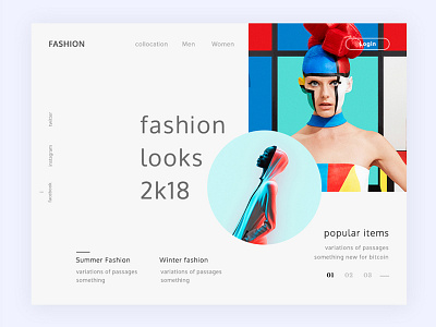 Conceptual Web UI -Fashion website #Exploration ecommerce fashion gallery hover modern pastel scroll store typography ui ux website