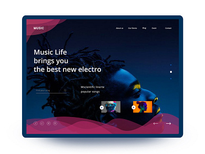 Conceptual Web UI - Music website #Exploration batch design music player ui web widget