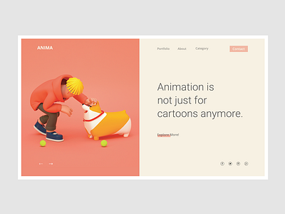 Conceptual Web UI - Animation Agency  #Exploration