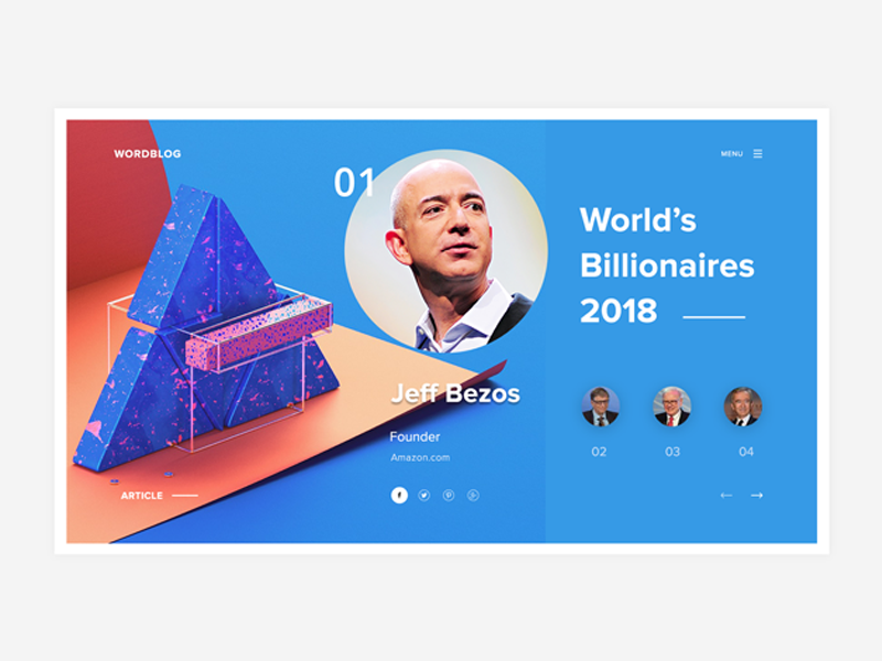 Conceptual Web UI - Billionaires #Exploration by Ahsan Raz 👑 on Dribbble