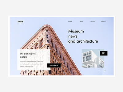 Conceptual Web UI - Architecture Firm #Exploration