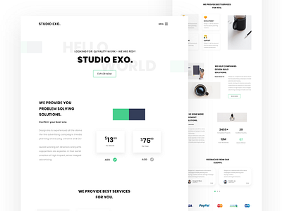 Minimal Agency Landing Page