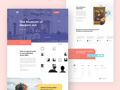 #Exploration | Museum Website art clean curltur dekstop design exploration fine art flat gallery illustration landing minimal museum museum of art page design ui ux web webdesign website