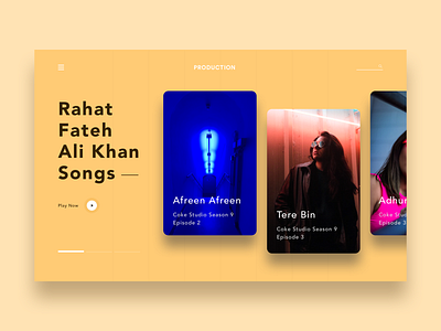 Music header exploration | Web Design app branding concept design ecommerce flat interface landing layout minimal music page product ui ux vector web webdeisgn webdesign website