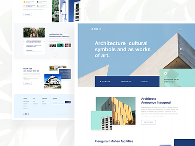 Architecture website design agency architecture design clean design flat interaction design landing mimal design color mimalstyle typography ui ux web minimal page learning minimal ui ux vector web webdesign website