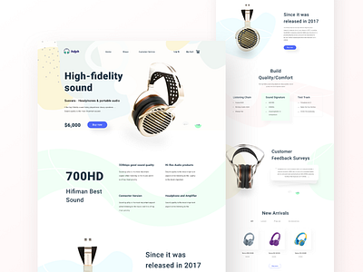 Product landing page