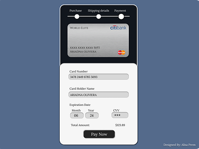 Credit Card Checkout Page