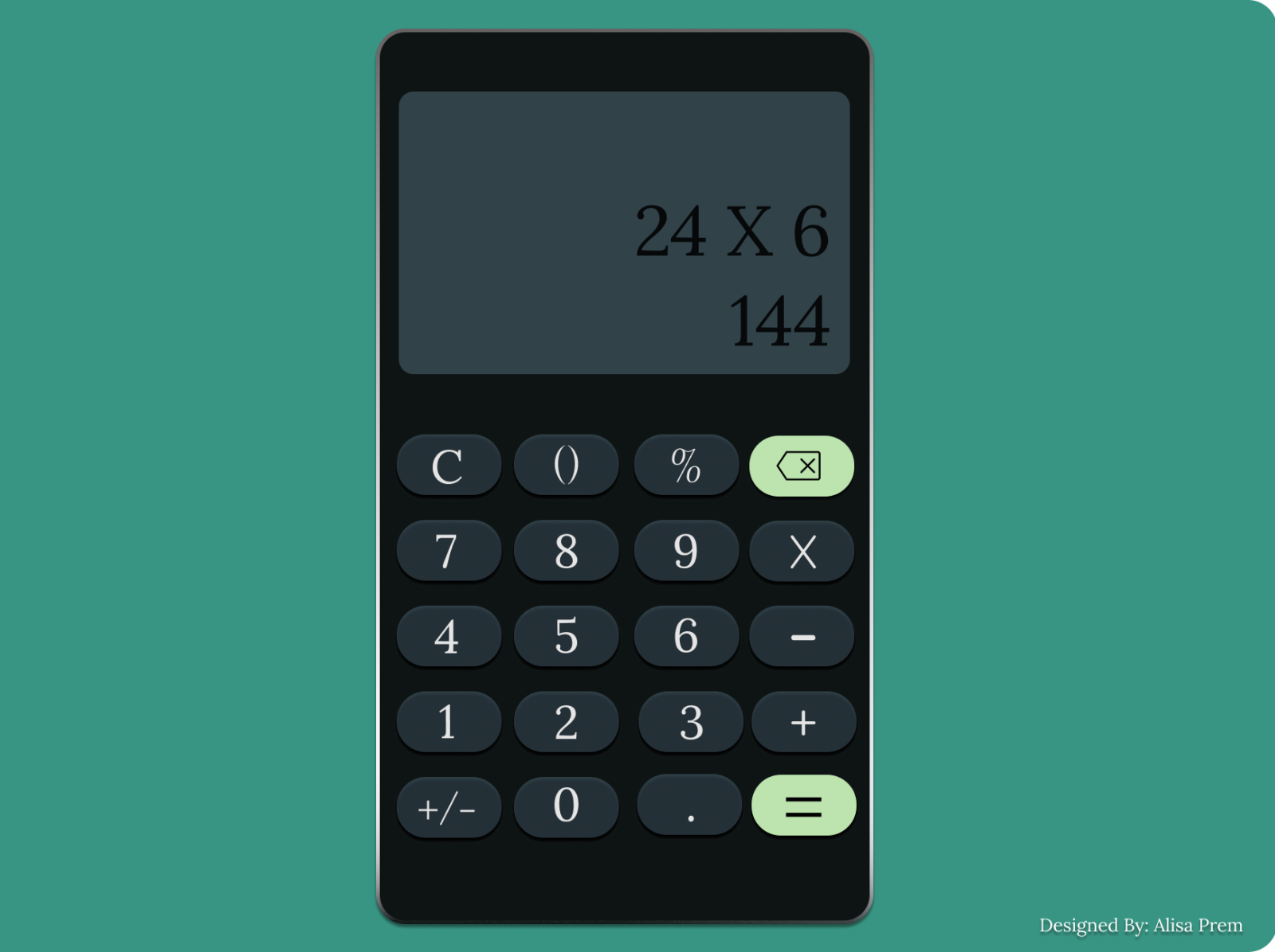 Calculator by Alisa Prem on Dribbble