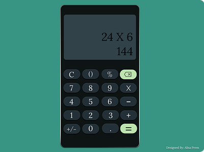Calculator app design ui web