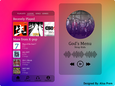 Music Player UI app dailyui dailyuichallenge design kpop musicplayer ui web