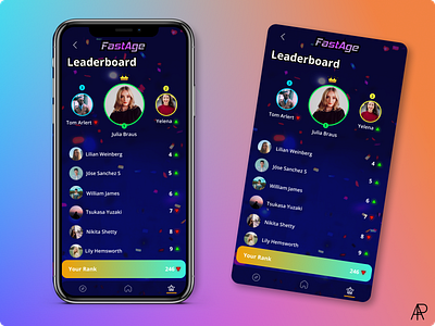 Leaderboard UI app concept dailyui dailyuichallenge design figma icon leaderboard minimal ui user interface design userinterface web