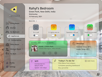 Home Monitoring Dashboard UI