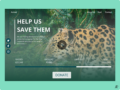 Crowdfunding Campaign app crowdfunding dailyui dailyuichallenge design figma leopard ui userinterface web