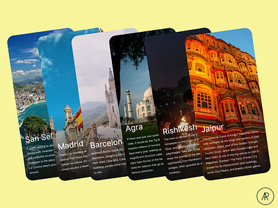 Info Card UI app app concept dailyui dailyuichallenge design illustration prototypes tourism ui uiux