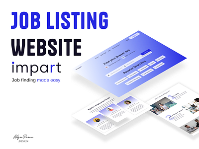 Job Listing Website - Impart branding design figma logo ui uiux web webdesign webpage website