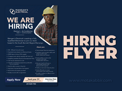 Hiring Flyer by Motakabbir branding brochure design flyer flyer design graphic design illustration social typography ui vector