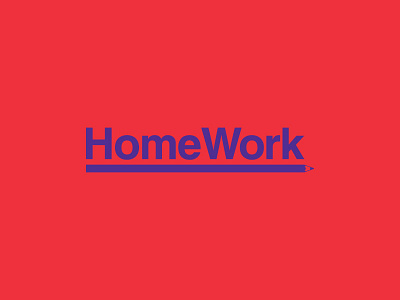 Homeworrrk design helvetica homework logo purple red
