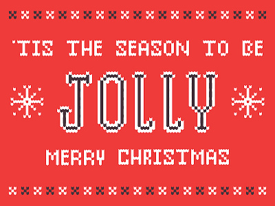 'Tis the season to be Jollly card jolly knit season
