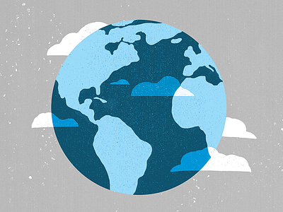 World flat globe illustration texture world