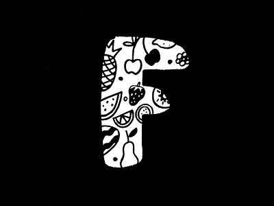 F is for Fruit 36daysoftype drawing food fruit lettering veg vegan