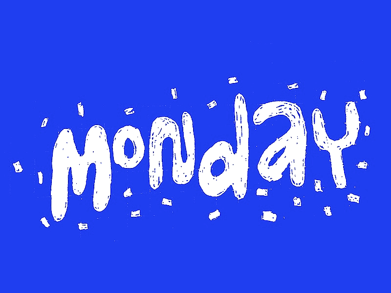Monday Blues animation draw gif lettering monday