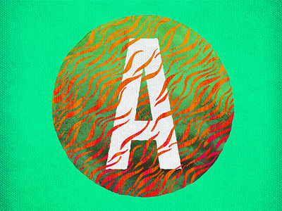 A a design flames letter texture