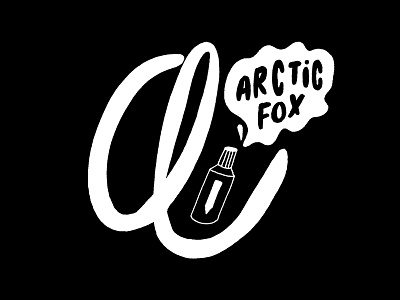 A is for Arctic Fox 36days a 36daysoftype bw lettering vegan