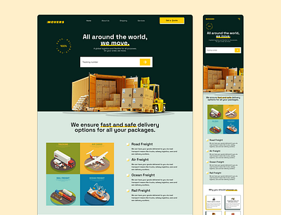 Landing Page design for a logistics company. homepage landingpage landingpage design logistics ui ui design uidesign visual design