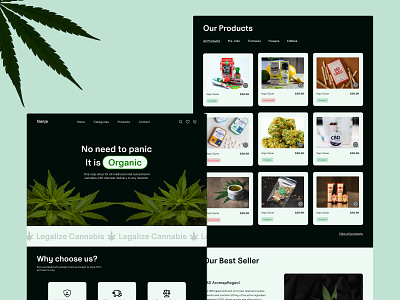 Ecommerce design for CBD Products cannabis brand cbd design ecommerce ecommerce product home page landing page design ui ui design uidesign visual design