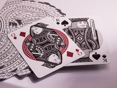 Queen and King - Zenith Playing Cards design diamond king paper playing cards poker queen spade