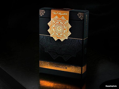 Chancellor - Final Product copper dark embossing foil lines playing cards poker symmetric
